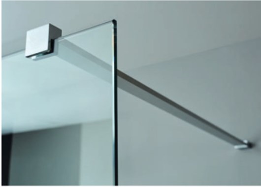 Devon Iwis Walk-IN Διαχωριστικό Ντουζιέρας 77-79x200cm Clean Glass Inox