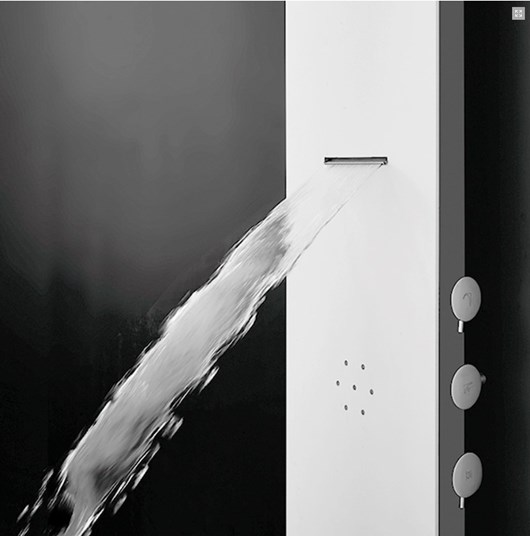 Icos Shower Astrea White Matt Θερμομικτική Στήλη Ντους-Υδρομασάζ 4 εξόδων