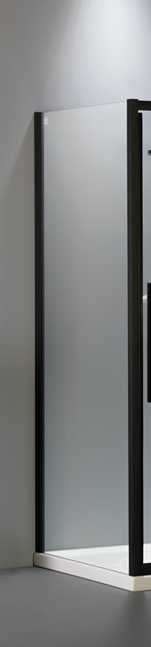 Devon Flow Pivot Side Panel Πλαϊνό Σταθερό Black Matt  195 h Clean Glass