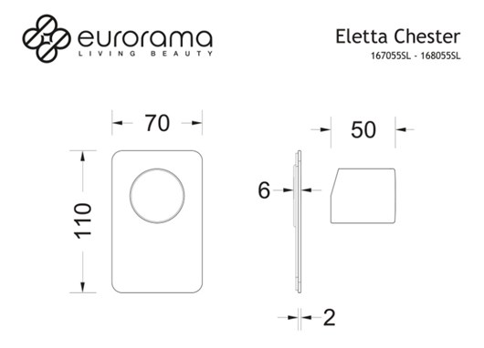 Eurorama Eletta Chester 168055SL Bronze Brushed – Μίκτης εντοιχισμού 1 εξοδου