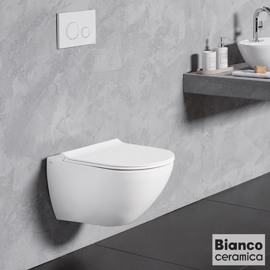 Bianco Ceramica Remo RM11500SC-301 Λεκάνη Δαπέδου Soft Close Λευκό Ματ